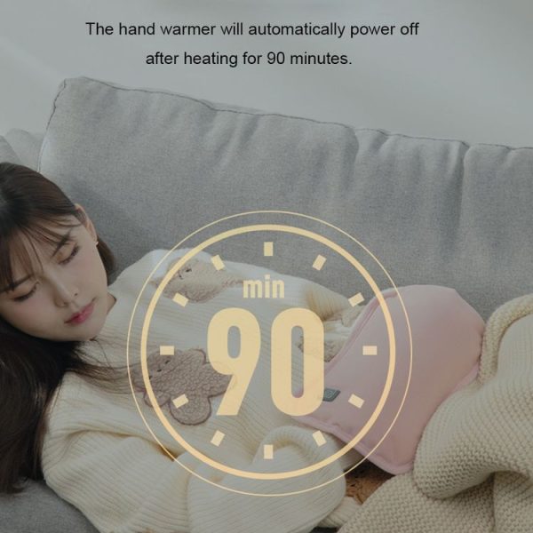 Waterless Graphene Hot Water Bag Rechargeable Hand Warmer, Style: Pillow Version 3 Gear (Pink) - Image 4