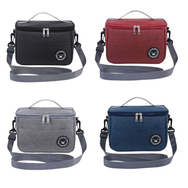 Thermal Lunch Box Bag Durable Waterproof Office Cooler Lunchbox with Strap S (Tibetan) - Image 2