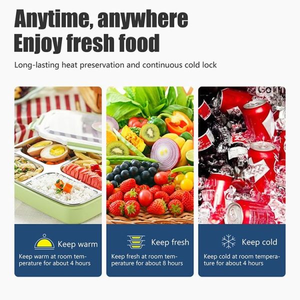 Thermal Lunch Box Bag Durable Waterproof Office Cooler Lunchbox with Strap S (Tibetan) - Image 6