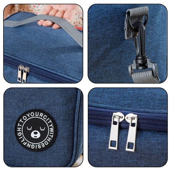 Thermal Lunch Box Bag Durable Waterproof Office Cooler Lunchbox with Strap S (Tibetan) - Image 7