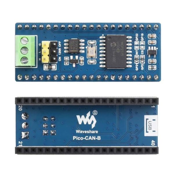 Waveshare For Raspberry Pi Pico CAN Bus Module (B), Enabling Long Range Communication Through SPI, 23775 - Image 2