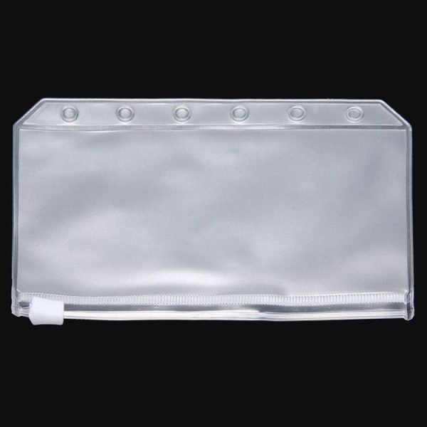 3 PCS Bill Bag Business Card Pull-edge Loose-leaf Pocket Insert PVC Zipper Storage Bag A6 M - Image 2