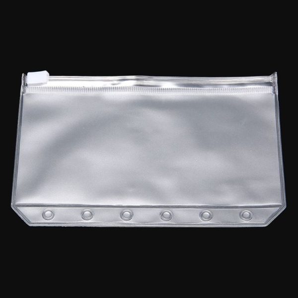 3 PCS Bill Bag Business Card Pull-edge Loose-leaf Pocket Insert PVC Zipper Storage Bag A6 M - Image 3