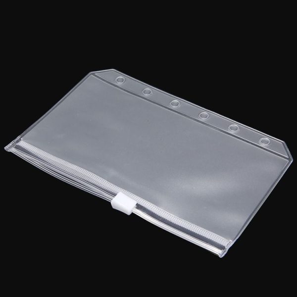 3 PCS Bill Bag Business Card Pull-edge Loose-leaf Pocket Insert PVC Zipper Storage Bag A6 M - Image 4