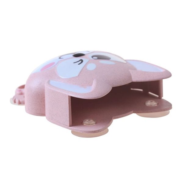 Cartoon Dog Suction Wall Toothbrush Toothpaste Shelf, Size: 16x14x5cm (Pink) - Image 2