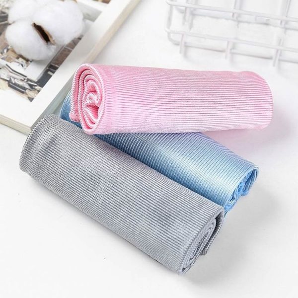 Microfiber Wipe Glass Non-Marking Cleaning Cloth, Size: 40x40cm, Colour: Blue - Image 3