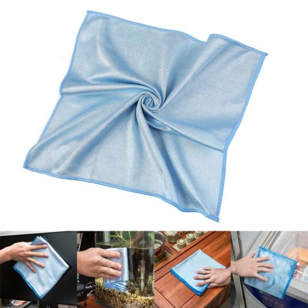 Microfiber Wipe Glass Non-Marking Cleaning Cloth, Size: 40x40cm, Colour: Blue - Image 5