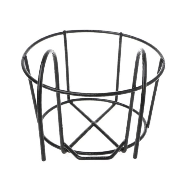 Balcony Fence Round Metal Flower Stand Wrought Iron Wall-mounted Flower Pot Stand, Size: XL (White) - Image 3