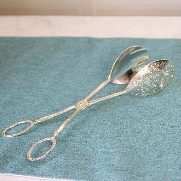 Retro Zinc Alloy Cutlery Cake Fruit Dessert Salad Clip (Round Head Silver Clip) - Image 2
