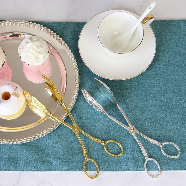 Retro Zinc Alloy Cutlery Cake Fruit Dessert Salad Clip (Round Head Silver Clip) - Image 3