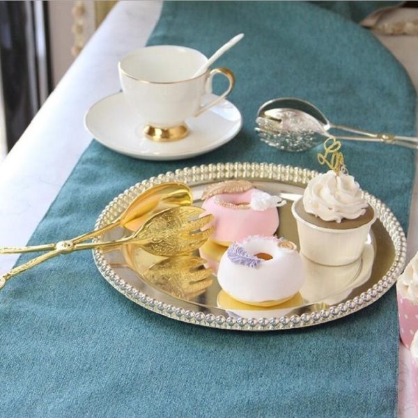 Retro Zinc Alloy Cutlery Cake Fruit Dessert Salad Clip (Round Head Silver Clip) - Image 5
