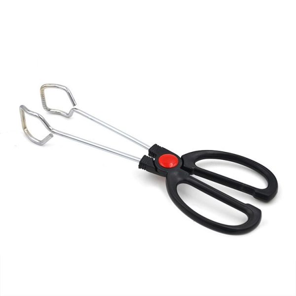Stainless Steel Plastic Handle Barbecue Tongs Food Clip Barbecue Tools, Model number: 12 Inch - Image 3