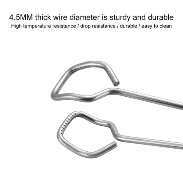 Stainless Steel Plastic Handle Barbecue Tongs Food Clip Barbecue Tools, Model number: 12 Inch - Image 5