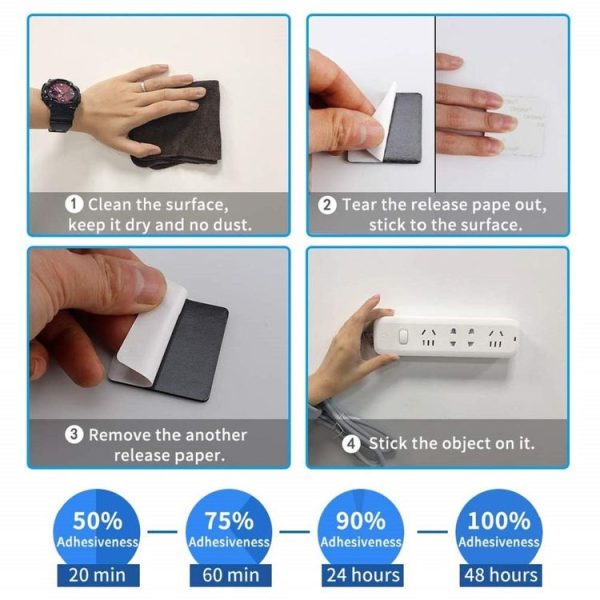 150 PCS 30x40x1.5mm Square EVA Foam Double-sided Adhesive High-viscosity Sponge Sticker (White) - Image 4