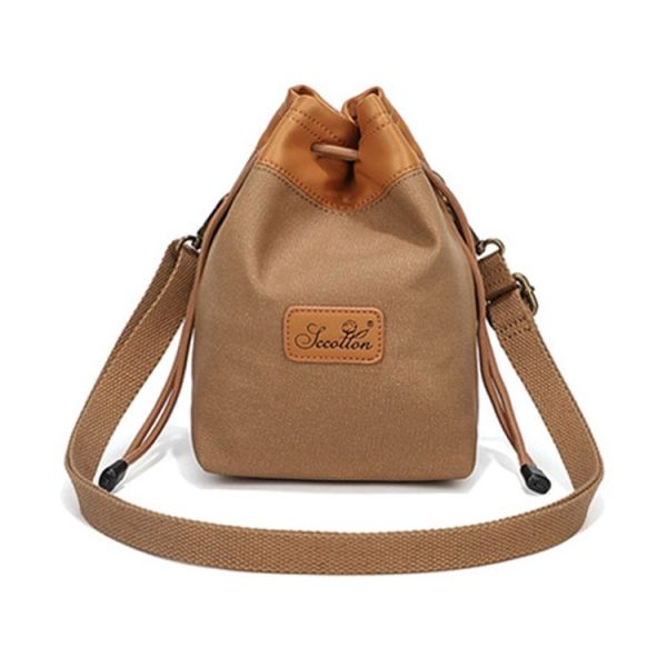 S.C.COTTON Camera Lens Protection Bag Liner Bag Waterproof Camera Storage Bag, Size: L (Khaki)