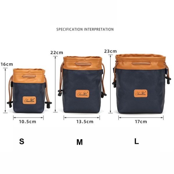 S.C.COTTON Camera Lens Protection Bag Liner Bag Waterproof Camera Storage Bag, Size: L (Khaki) - Image 3