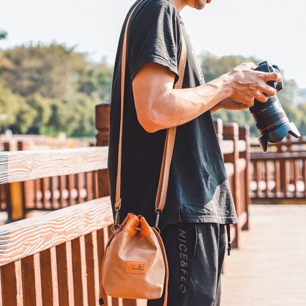 S.C.COTTON Camera Lens Protection Bag Liner Bag Waterproof Camera Storage Bag, Size: L (Khaki) - Image 7