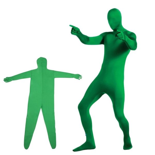 Photo Stretchy Body Green Screen Suit Video Chroma Key Tight Suit, Size: 160cm (Green One-piece)