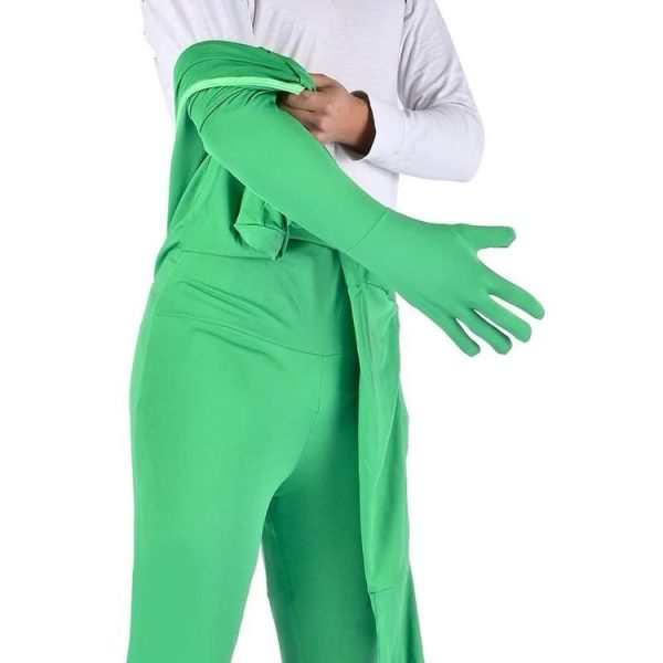 Photo Stretchy Body Green Screen Suit Video Chroma Key Tight Suit, Size: 160cm (Green One-piece) - Image 5