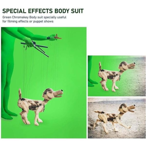 Photo Stretchy Body Green Screen Suit Video Chroma Key Tight Suit, Size: 160cm (Green One-piece) - Image 7
