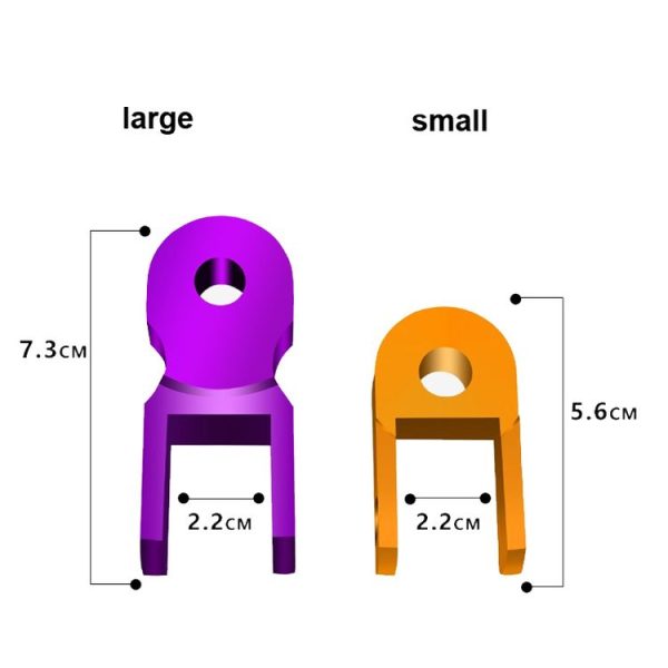 2 Pairs Shock Absorber Extender Height Extension for Motorcycle, Size: Large (Black) - Image 3