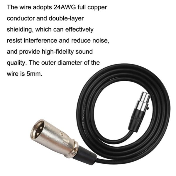 Xlrmini Caron Male To Mini Female Balancing Cable For 48V Sound Card Microphone Audio Cable, Length: 2m - Image 4
