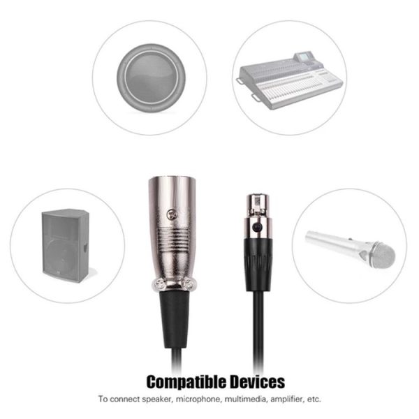 Xlrmini Caron Male To Mini Female Balancing Cable For 48V Sound Card Microphone Audio Cable, Length: 2m - Image 5