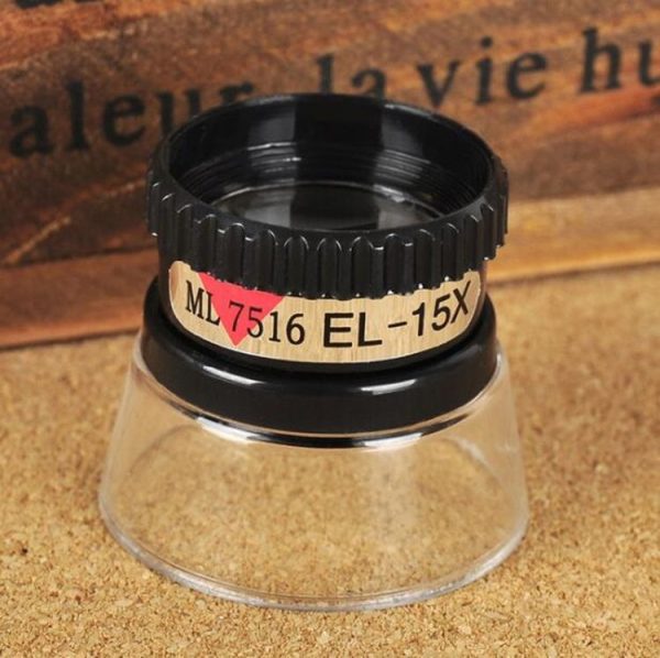 15X Monocular Magnifier Pocket Portable Tube Magnifier Repair Map (Black)