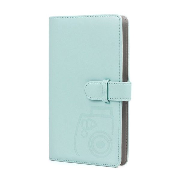 96 Photos Album PU Leather Storage Clip Card Holder Books (Light Blue) - Image 2
