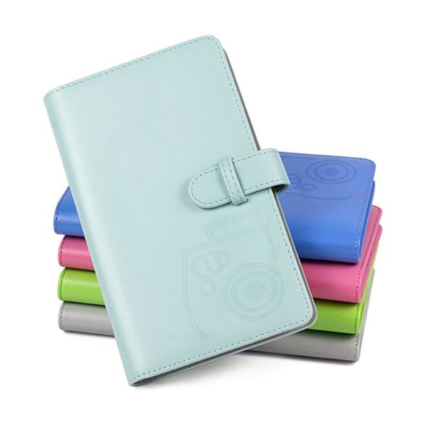 96 Photos Album PU Leather Storage Clip Card Holder Books (Light Blue) - Image 4