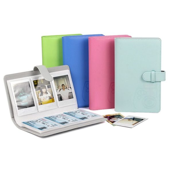 96 Photos Album PU Leather Storage Clip Card Holder Books (Light Blue) - Image 5