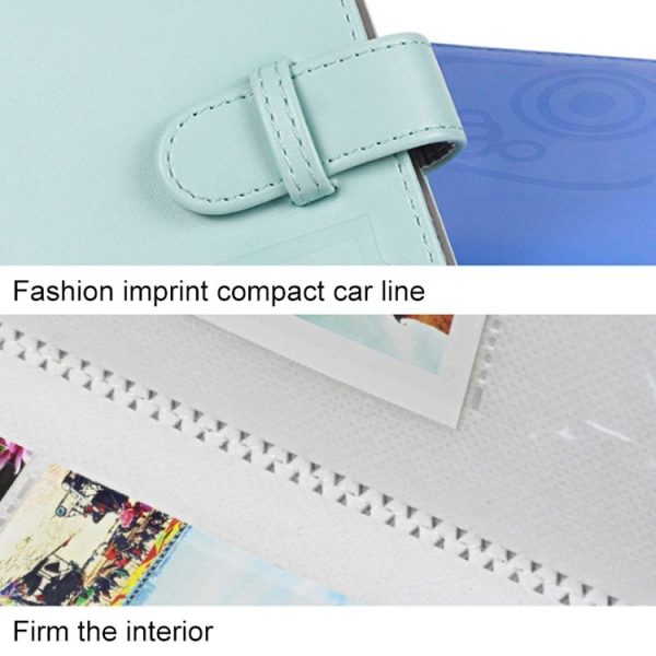96 Photos Album PU Leather Storage Clip Card Holder Books (Light Blue) - Image 6