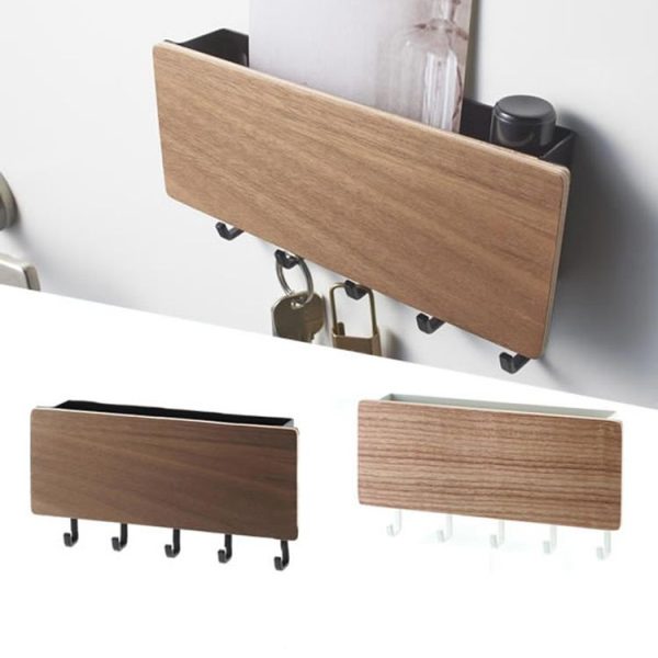 Punch-free Wall Key Hanger Multifunctional Hook Holder (White) - Image 4