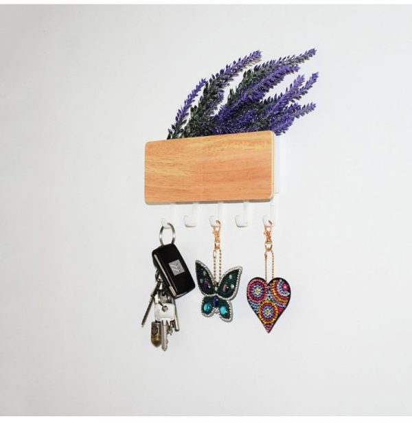 Punch-free Wall Key Hanger Multifunctional Hook Holder (White) - Image 6