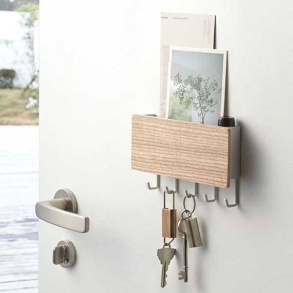 Punch-free Wall Key Hanger Multifunctional Hook Holder (White) - Image 7