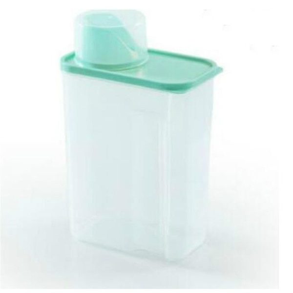 3L Household Plastic Transparent Washing Powder Storage Box Storage Container (Green) - Image 2