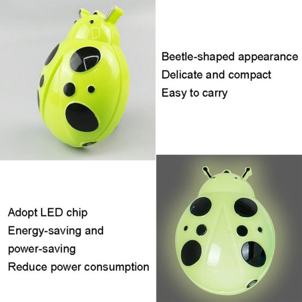 A62 Beetle Shape LED Night Light Plug-in Intelligent Light Control Sensor Light, Plug: EU Plug (White) - Image 4