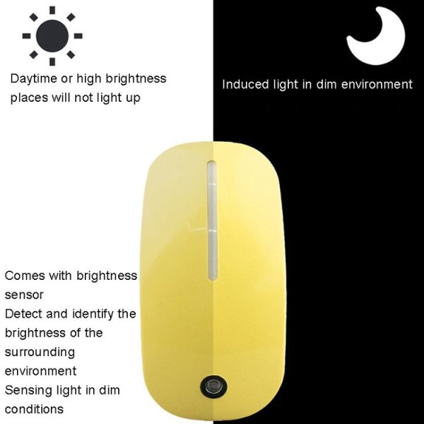 A66 Mouse Type LED Intelligent Light Control Night Light, Plug: EU Plug (Green) - Image 5