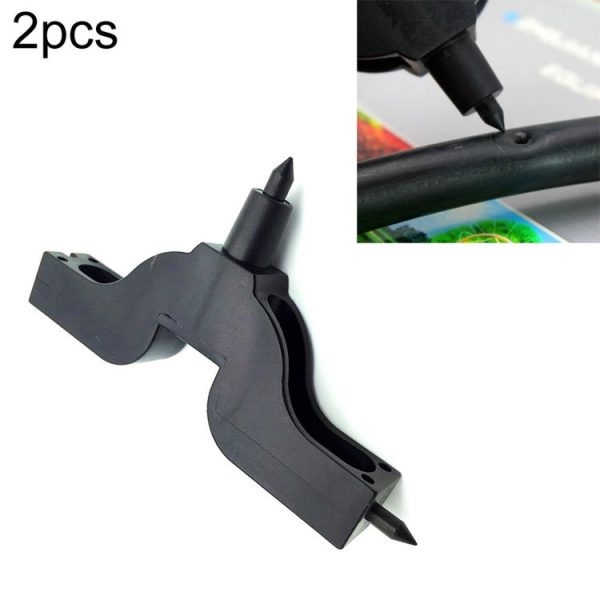 2 PCS Dripper PE Pipe Mountain-shaped Hole Punch Garden Irrigation Opening (Black)