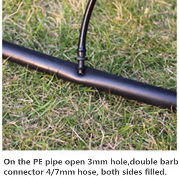 2 PCS Dripper PE Pipe Mountain-shaped Hole Punch Garden Irrigation Opening (Black) - Image 7