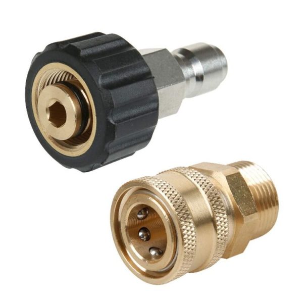 Pressure Washer Accessories Quick Connect Car Wash Water Hose Quick Connection, Typle: 14-3 / 8 Male + 15-3 / 8 Female - Image 2