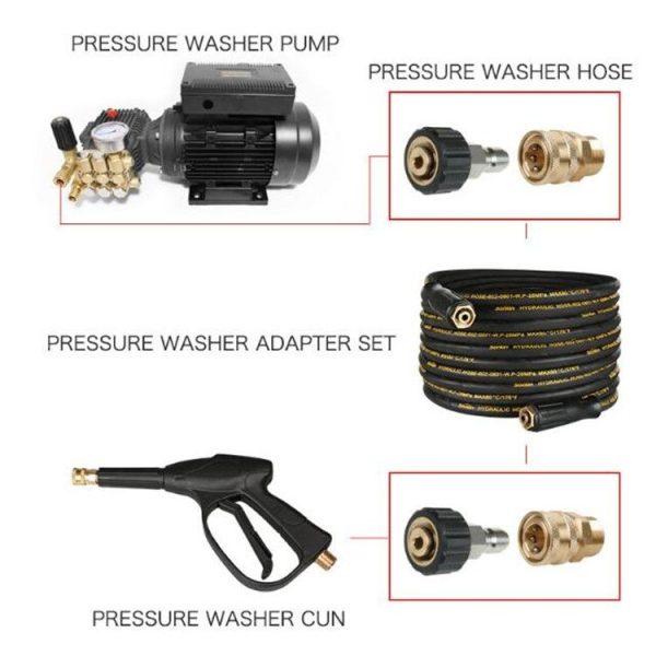 Pressure Washer Accessories Quick Connect Car Wash Water Hose Quick Connection, Typle: 14-3 / 8 Male + 15-3 / 8 Female - Image 8