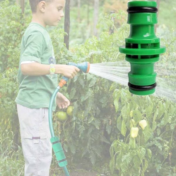 2 PCS 4 Point Two-way Pacifier Repair Extension Hose Quick Connector Plastic Garden Tool (Green)