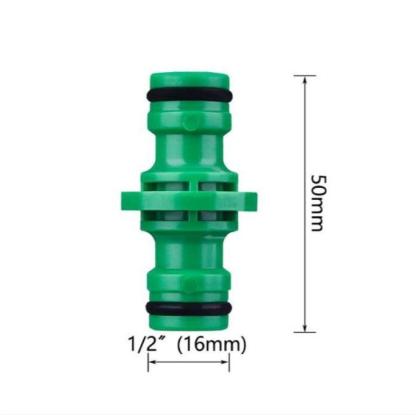 2 PCS 4 Point Two-way Pacifier Repair Extension Hose Quick Connector Plastic Garden Tool (Green) - Image 4