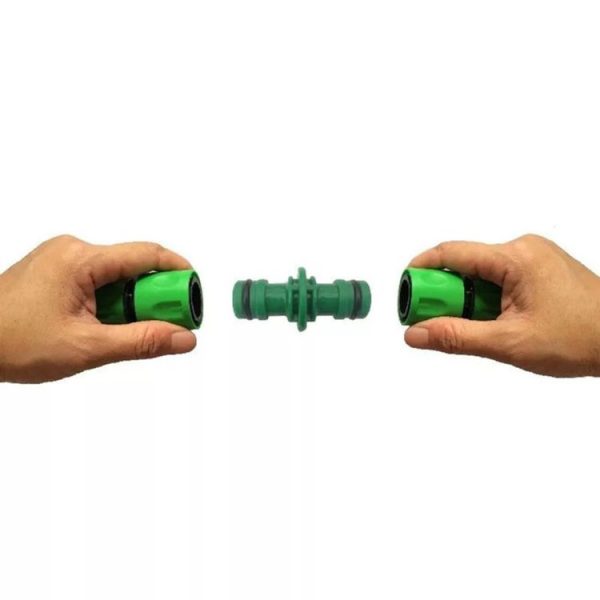 2 PCS 4 Point Two-way Pacifier Repair Extension Hose Quick Connector Plastic Garden Tool (Green) - Image 5