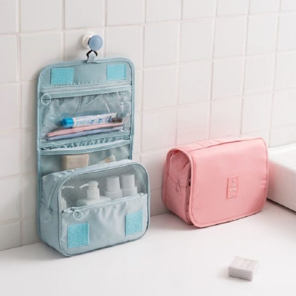 Travel Large-Capacity Storage Portable Portable Waterproof Cosmetic Wash Storage Bag, Size: 24 x 20 x 9.5 cm (Beige) - Image 4