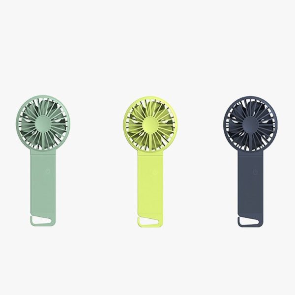 F5 Mute Portable Hand Hold Folding Fan (Fluorescent Green) - Image 2