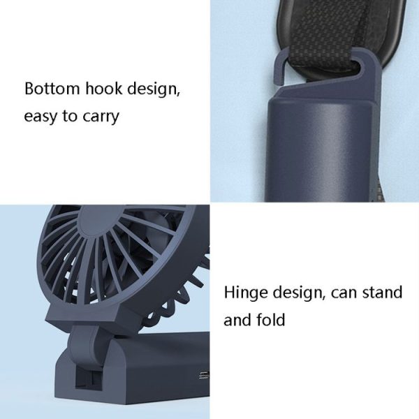 F5 Mute Portable Hand Hold Folding Fan (Fluorescent Green) - Image 4