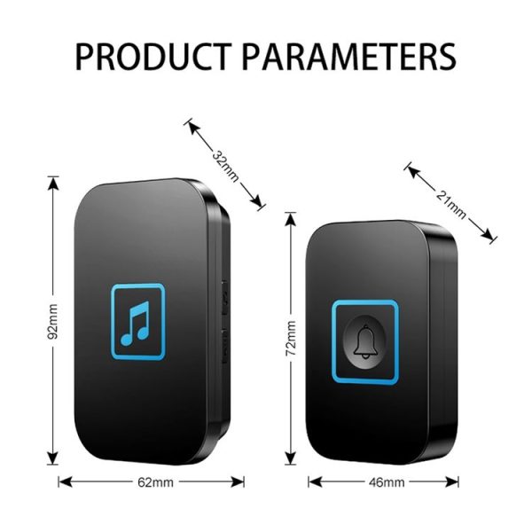 CACAZI A86 Electronic Music Remote Control Doorbell One For One AC Wireless Doorbell, Style: EU Plug (White) - Image 3