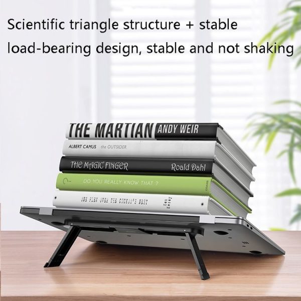 Oatsbasf 03362 Laptop Cooling Stand Desktop Portable Suspended Vertical Stand (Black) - Image 6